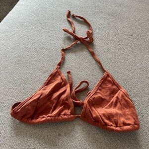 Burnt Orange Triangle Bikini Top